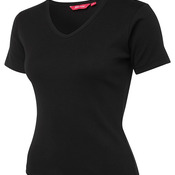 JB's Ladies S/S Rib Tee Black 8