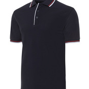 JB's  DOUBLE CONTRAST POLO   NAVY/RD/WHITE-S