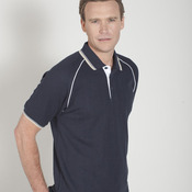 JB's Needle Out Polo Oat/Navy/White S