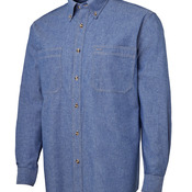 JB's L/S Cotton Chambray Shirt Chambray/Tan S