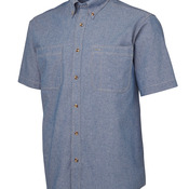 JB's S/S Cotton Chambray Shirt Chambray/Tan S