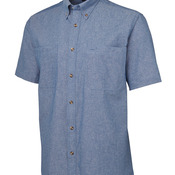 JB's  S/S CHAMBRAY SHIRT  BLUE/BLUE-S