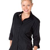 JB's LADIES  3/4 CONTRAST SHIRT BLK/WHT - 08