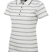 Podium Ladies Alt Stripe Polo Cream/Black 8