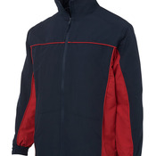 Podium Contrast Warm Up Jacket Black/Dk Red S