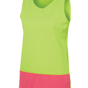 JB's HV Ladies Trad Singlet Lime/Pink 08