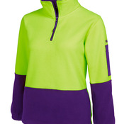 JB's HV Ladies 1/2 Zip Polar Lime/Pink 8